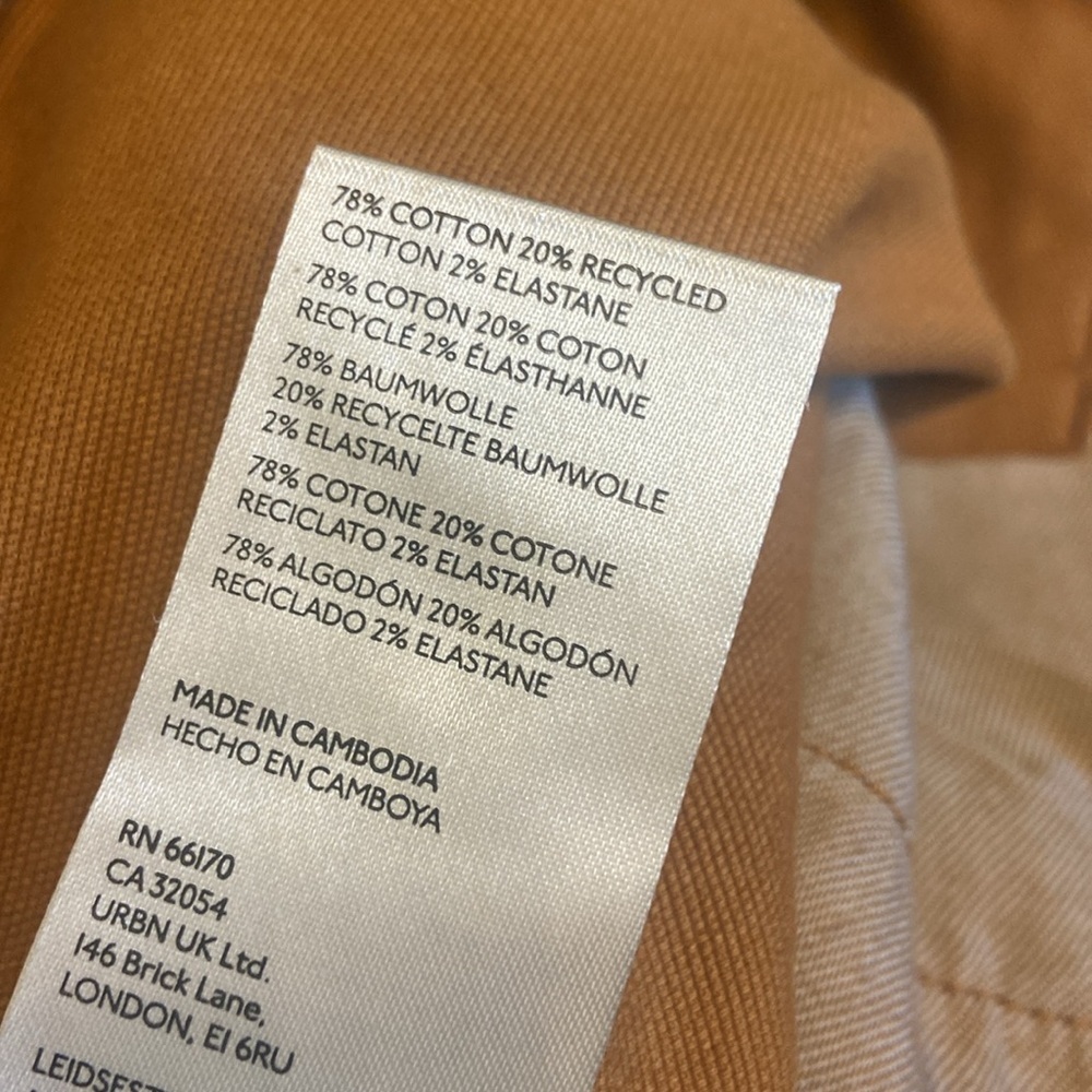 Anthropologie Pilcro Wide Leg Flare Utility Cargo Pants Sz 31 Rust Tan - Picture 7 of 7